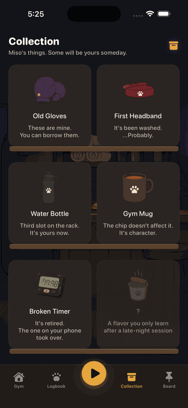 Collection: old gloves, headband and other show-up unlocks
